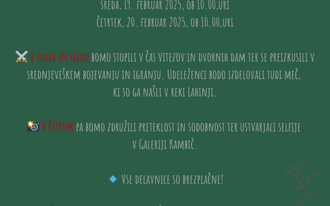 Grajske počitnice v Belokranjskem muzeju